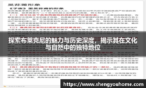 米兰探索布莱克尼的魅力与历史深度，揭示其在文化与自然中的独特地位